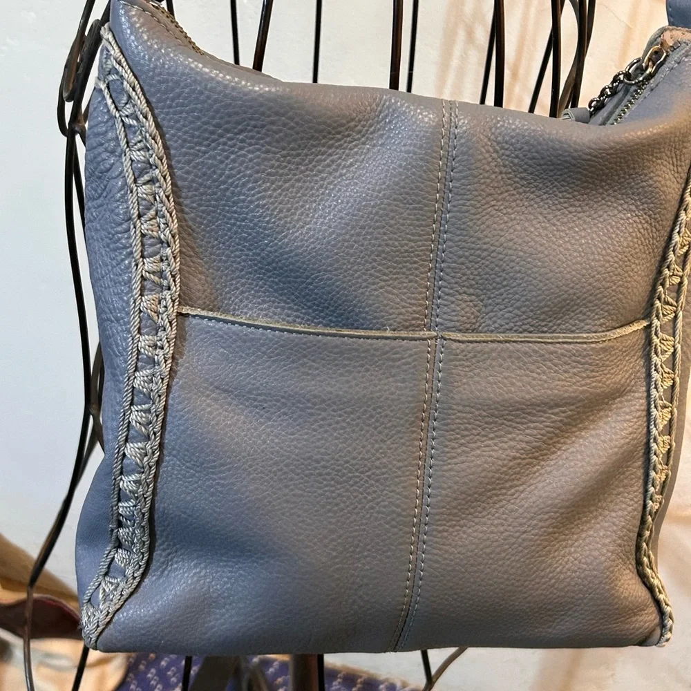 The Sak blue leather Crossbody bag #H-13 - Picture 4 of 9